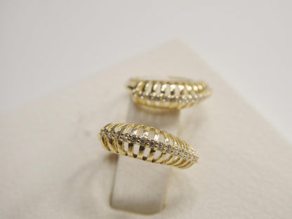 Real 10k Solid Yellow Gold Designer Earrings