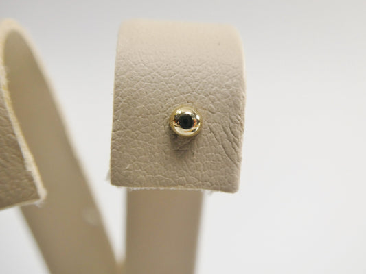 14k real solid yellow gold plain ball stud nose ring