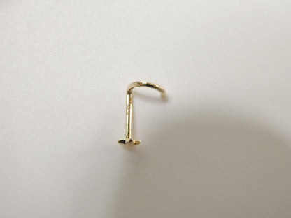 14k Real Solid Yellow Gold Twist Star Stud Nose Ring