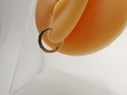 Real 10k Solid Yellow Gold Designer Hoop Huggie Earrings