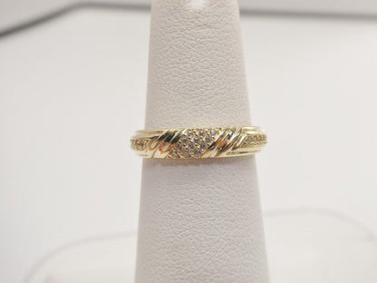 Real 10k Solid Yellow Gold Women's Classic Ring