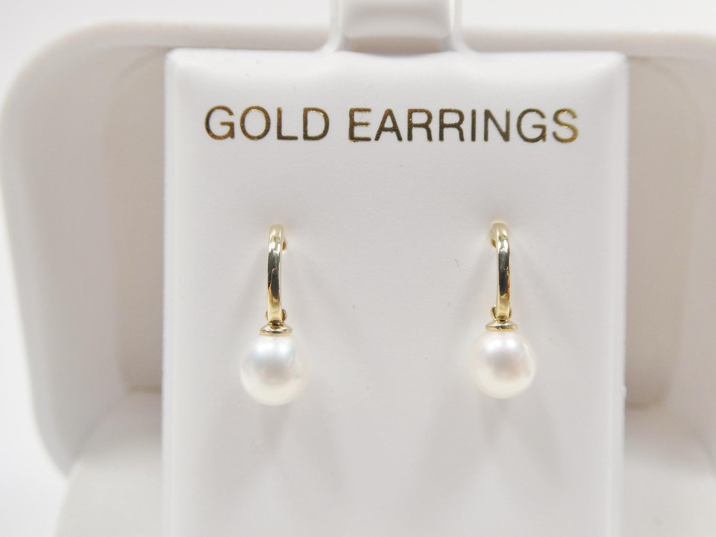 real 10k solid yellow gold cultured freshwater pearl push post earrings