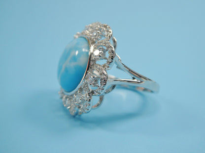 Turquois Ring Real 925 Sterling Silver