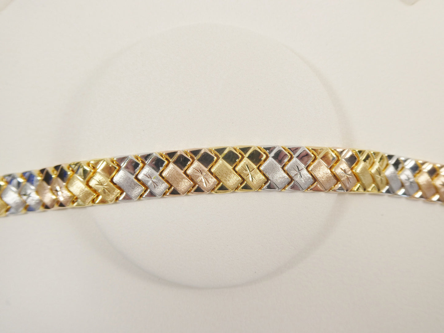 14k Gold Finish Sterling Silver Basket Bracelet (10mm)