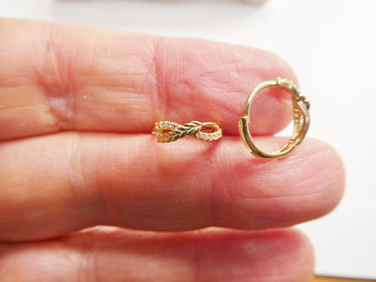 Real 10k Solid Yellow Gold Designer Earrings