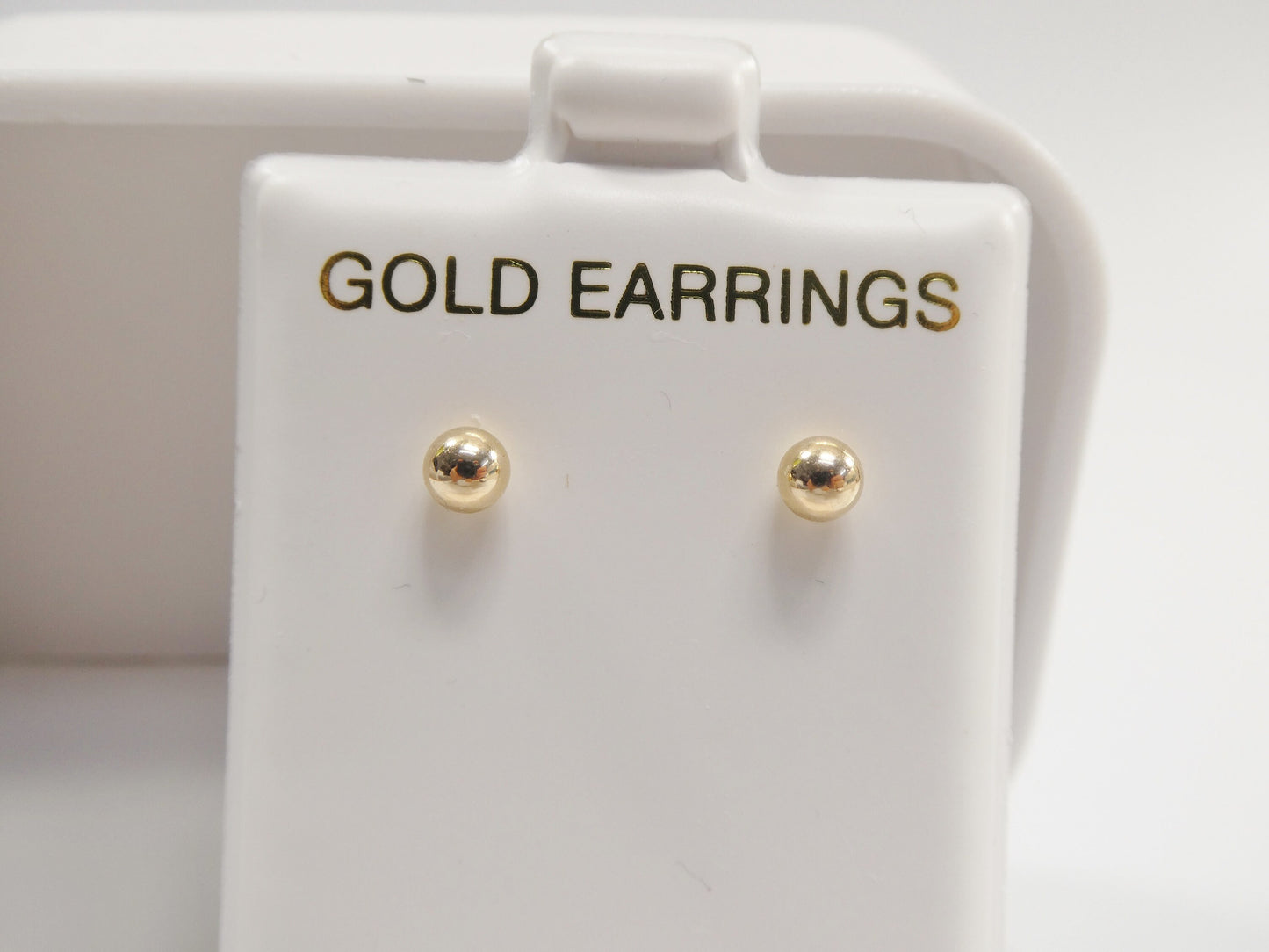 real 10k solid yellow gold ball earrings push post