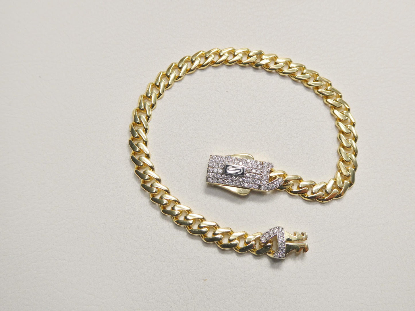 5mm Monaco link chain necklace bracelet moissanite real 925 sterling silver
