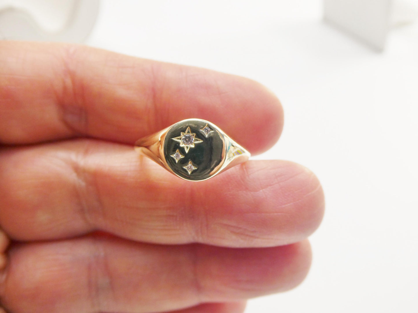 real 925 sterling silver over 14 yellow gold ring
