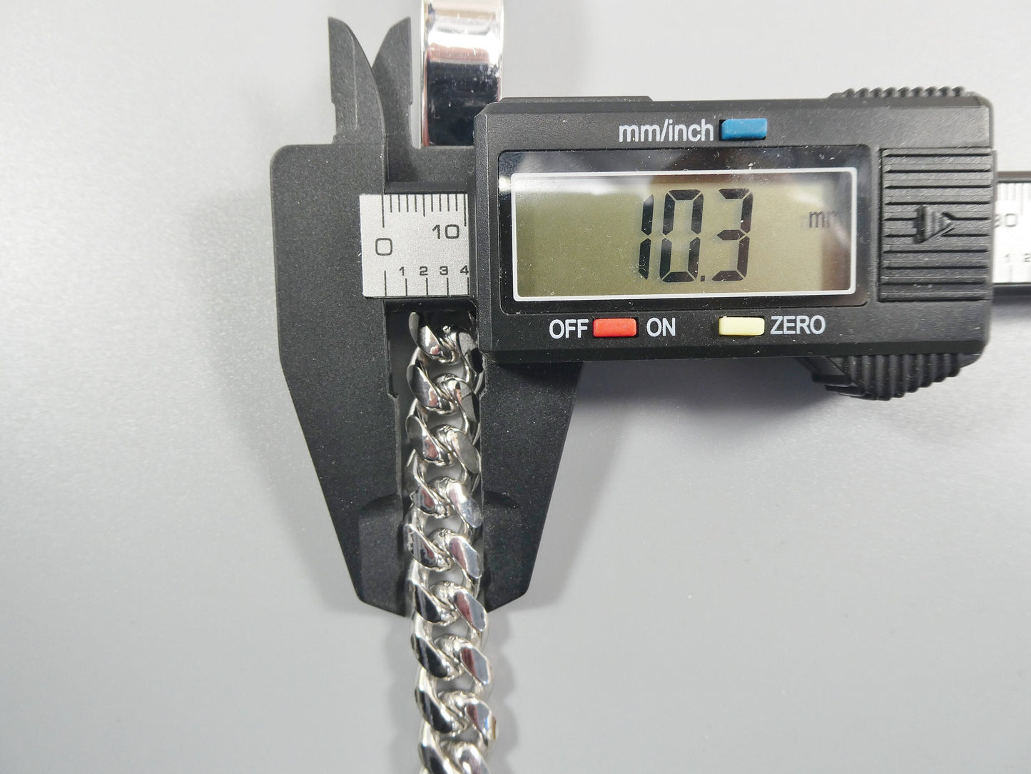 925 Sterling Silver Miami ID Bracelet - 14k White Gold Finish
