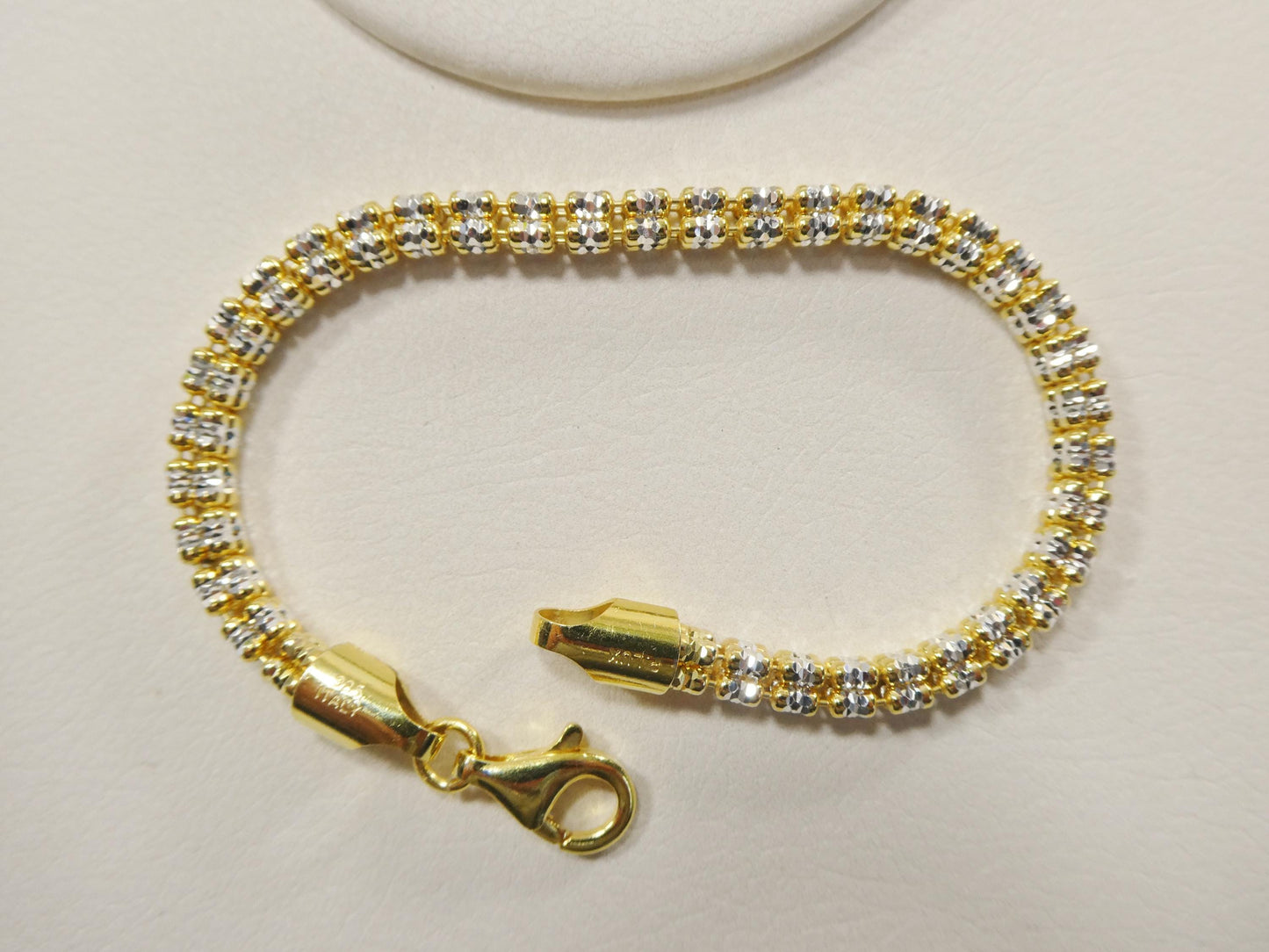 real 925 sterling silver 4 line diamond cut ice link chain necklace