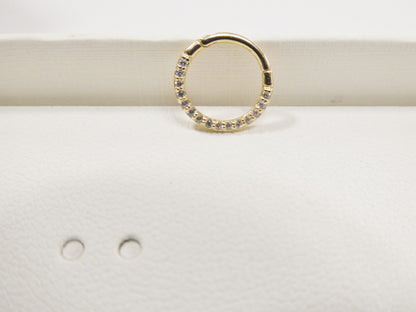 14k Real Solid Yellow Gold Cartilage Daith Septum Body Ring Piercing