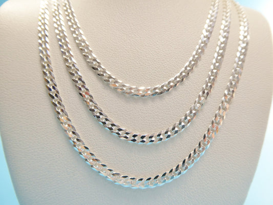 real 925 sterling silver Italian solid chain lobster lock clasp