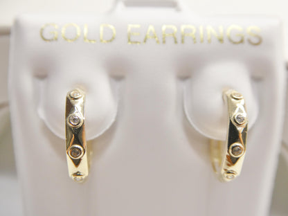 Real 10k Solid Yellow Gold Designer Earrings