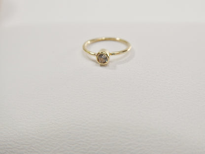 14k Real Solid Yellow Gold CZ Hoop Earring Cartilage Daith Ring Piercing