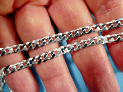 Real 925 Sterling Silver 4.50MM Italian Solid Chain Lobster Lock Clasp