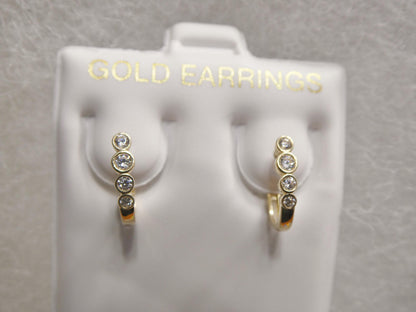 Real 10k Solid Yellow Gold Designer Earrings