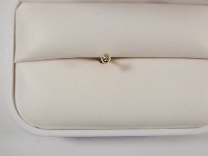 14K Real Solid Yellow Gold Lip Chin Stud Piercing