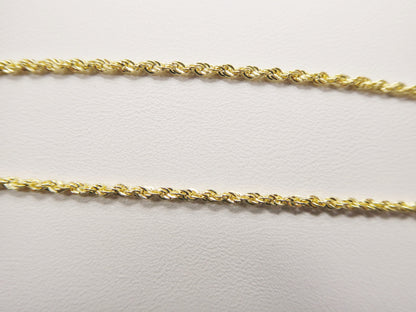 14k Real Solid Yellow Gold Two Tone Cross Pendent and Robe Necklace