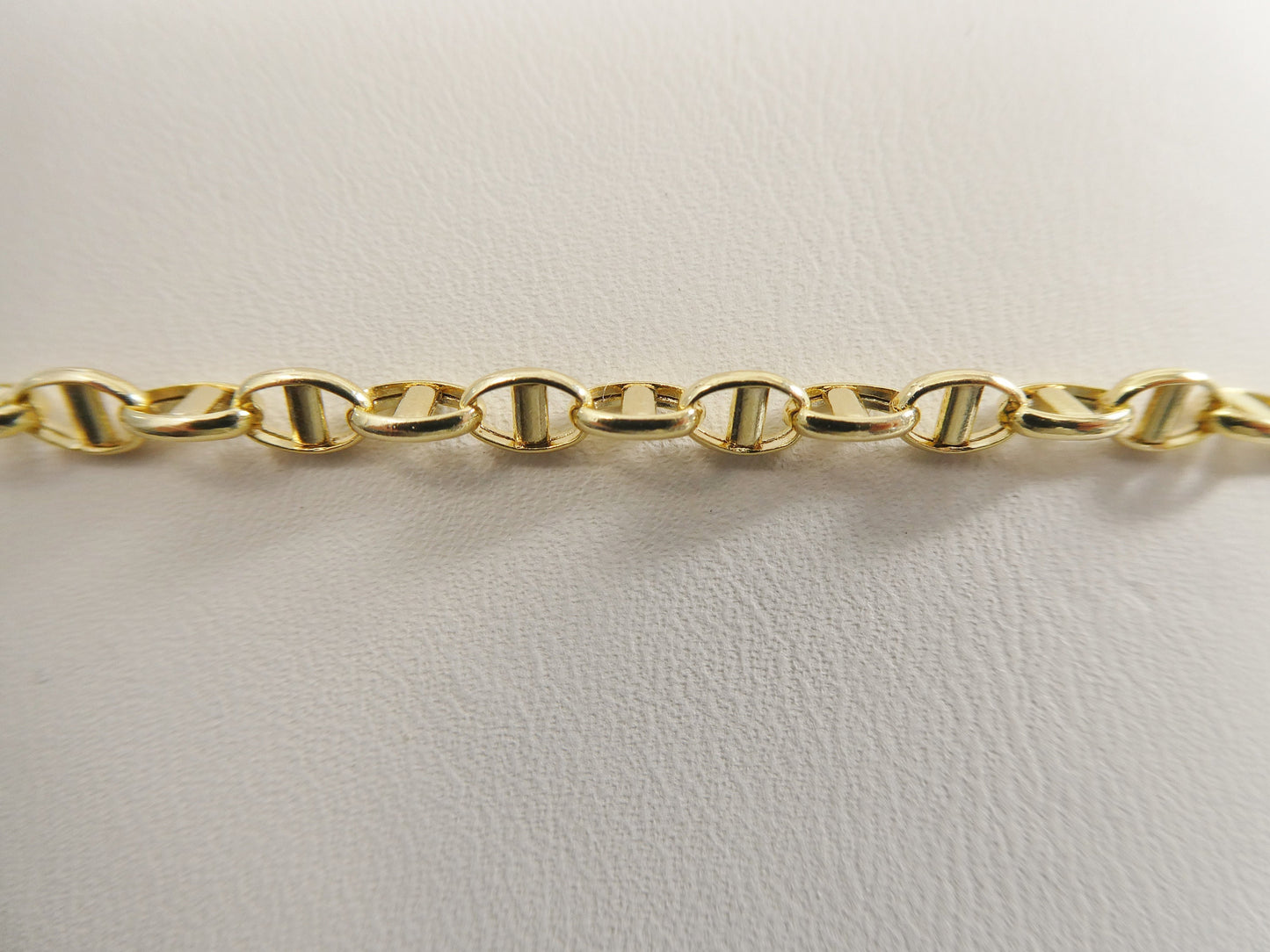 real 14k solid yellow gold 7 inch mariner ladies bracelet