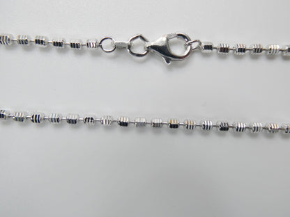 Real 925 Sterling Silver 10 Inch Bead Anklet 14k White Gold Finish