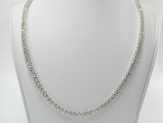 real 925 sterling silver 3mm moissanite tennis bracelet/necklace