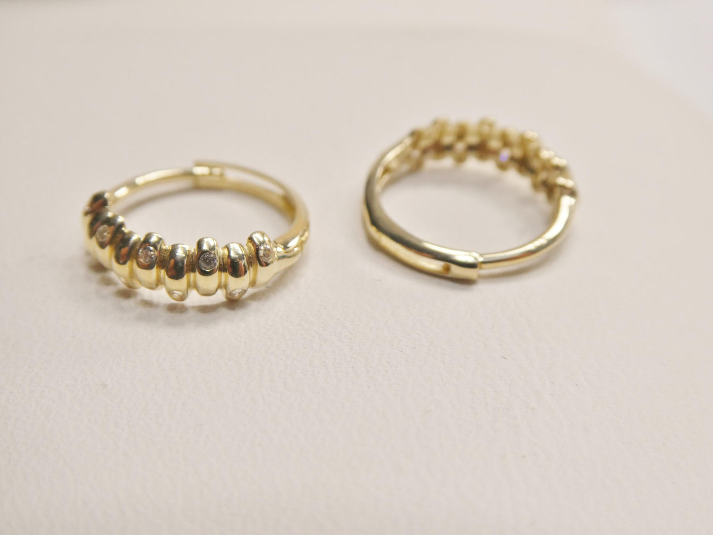 real 10k solid yellow gold designer earrings
