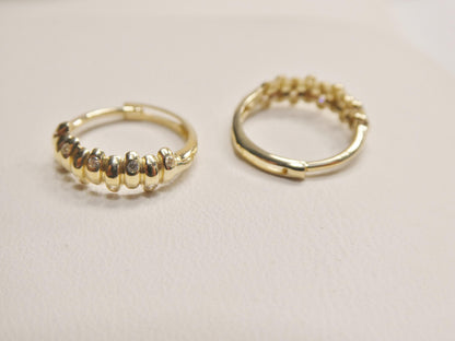 Real 10k Solid Yellow Gold Designer Earrings