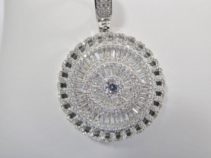 Real 925 Sterling Silver Large Circle Eye Pendent
