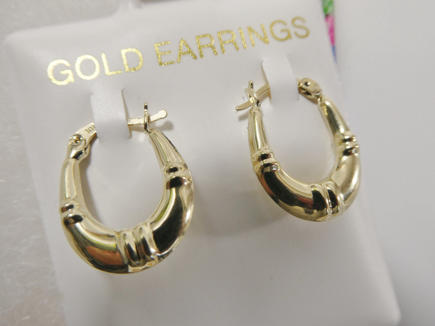 10k real solid yellow gold 12.7MM classic design baby hoop earrings