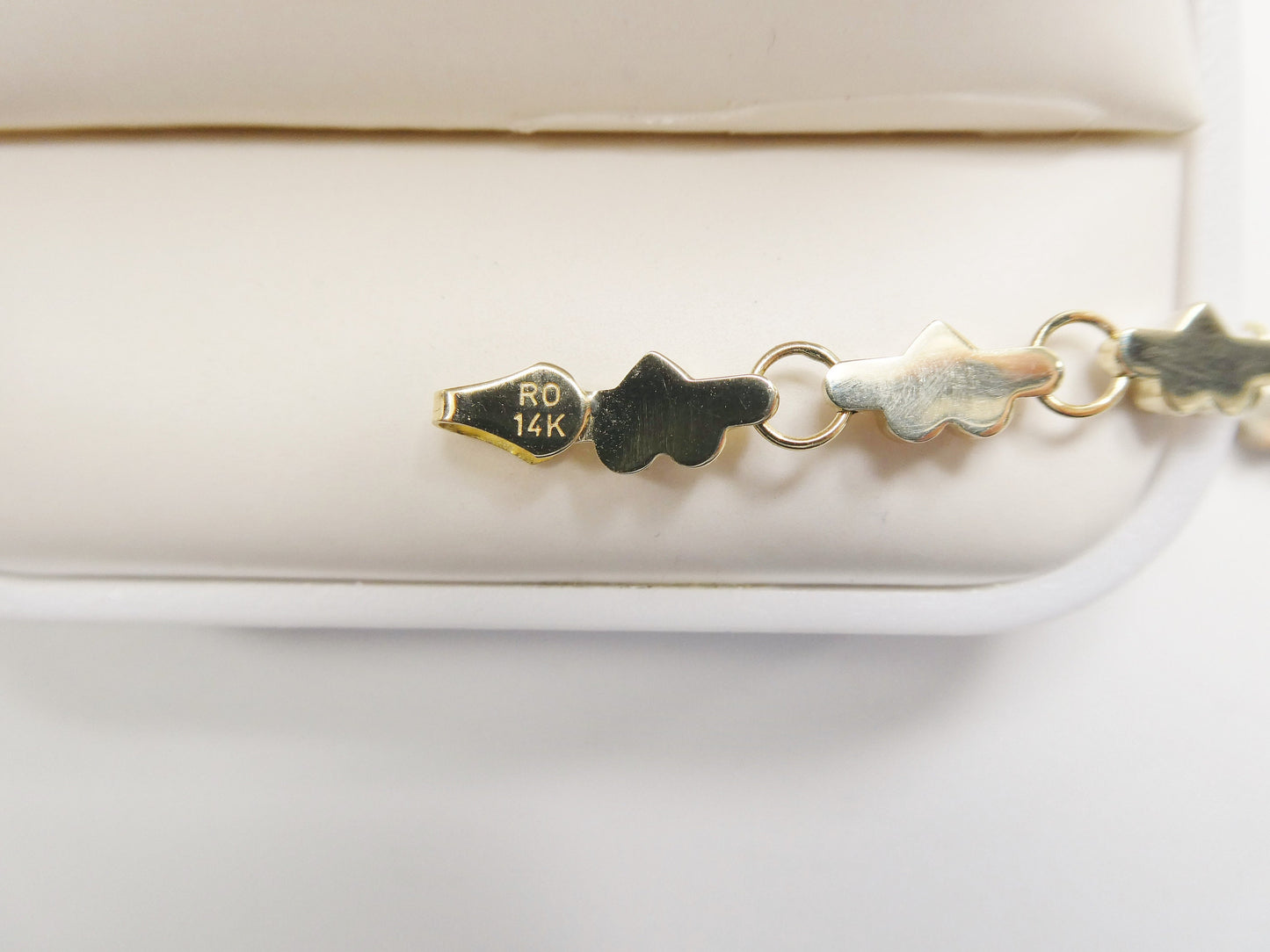 real 14k solid yellow gold 10 inch anklet heart bracelet