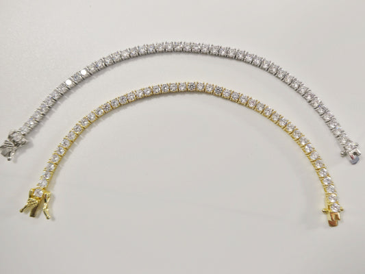 real 925 sterling silver 3MM 6 INCH / 6.5 INCH tennis bracelet