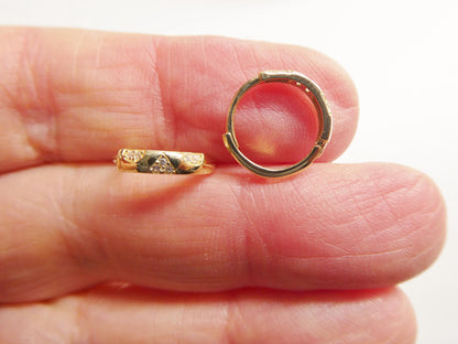 Real 10k Solid Yellow Gold Designer Earrings