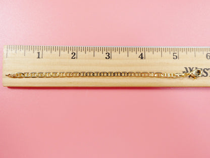 5.5 Inch 18k Gold Filled Mariner Style Baby Bracelet
