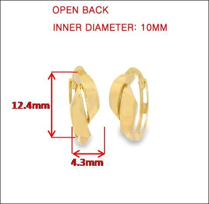 Real 10k Solid Yellow Gold Designer Earrings