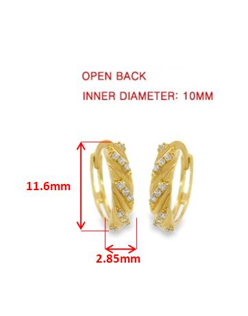 Real 10k Solid Yellow Gold Designer Earrings