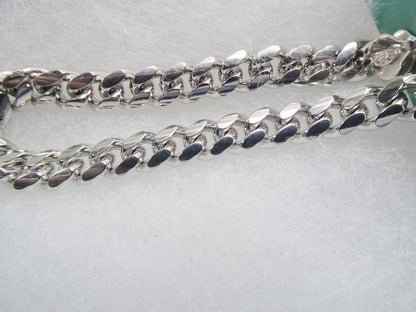 Real 925 Sterling Silver 8mm Solid Link Bracelet