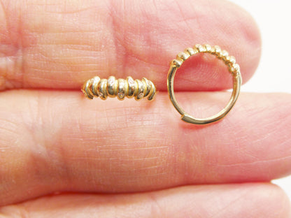 Real 10k Solid Yellow Gold Designer Earrings