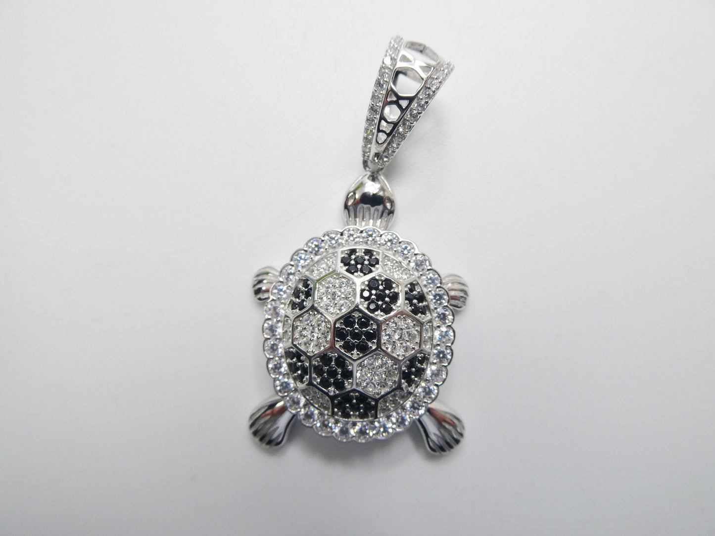 real 925 sterling silver 18 inch flat chain and turtle pendent charm