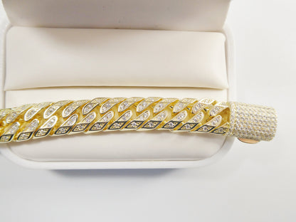 Real 925 Sterling Silver 8 Inch Monaco Bracelet
