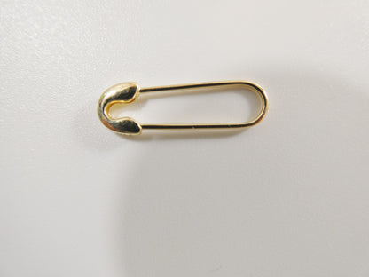 14k Real Solid Yellow Gold Plain Polish Pin Brooch