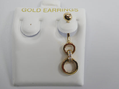10k Real Solid Yellow Gold Belly Ring