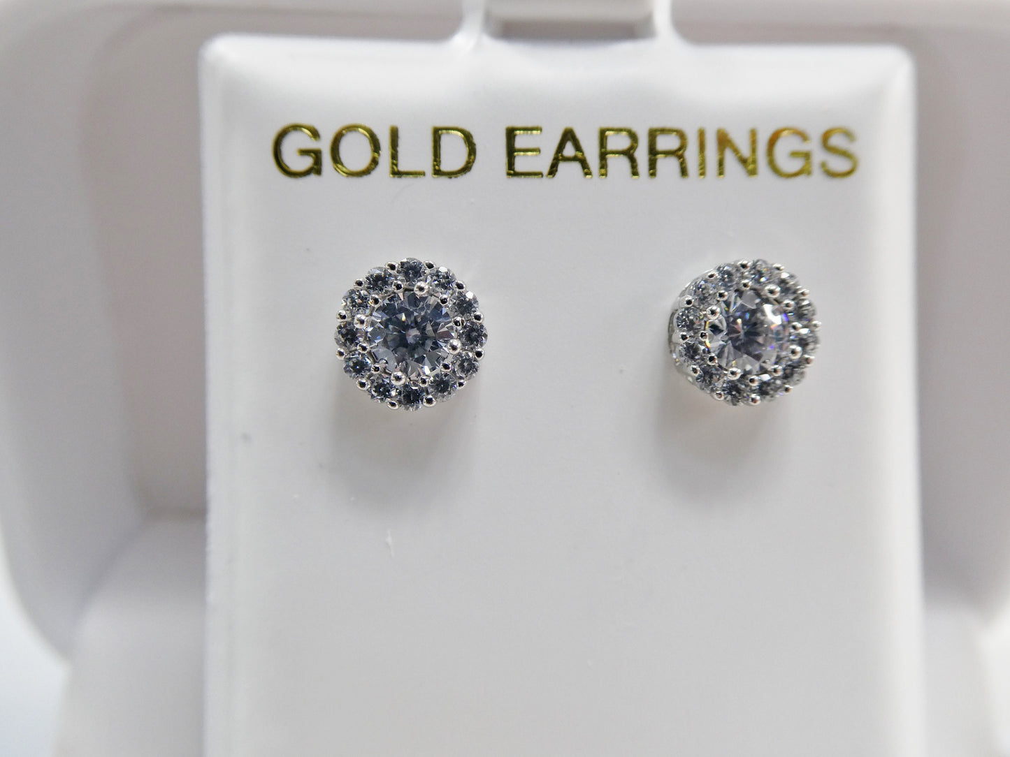 real 10k solid yellow gold push post circle stud earrings