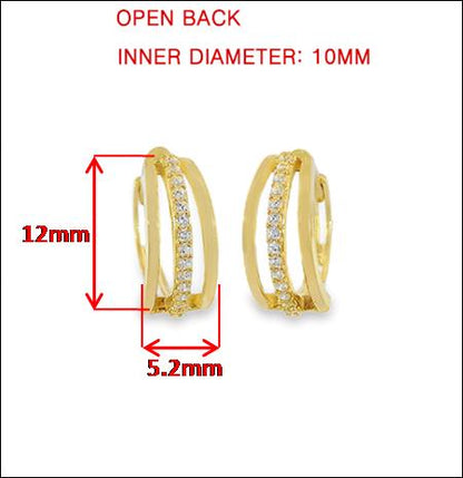 Real 10k Solid Yellow Gold Designer Earrings