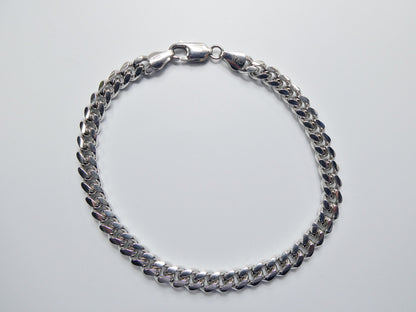 Real 925 Sterling Silver 6mm Solid Link Bracelet