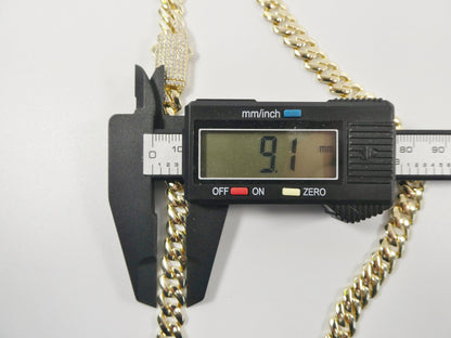 9mm 14k Yellow Gold Filled Monaco Bracelet/Necklace Fancy Box Lock