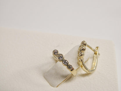 Real 10k Solid Yellow Gold Designer Earrings