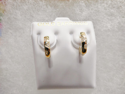 Real 10k Solid Yellow Gold Designer Earrings
