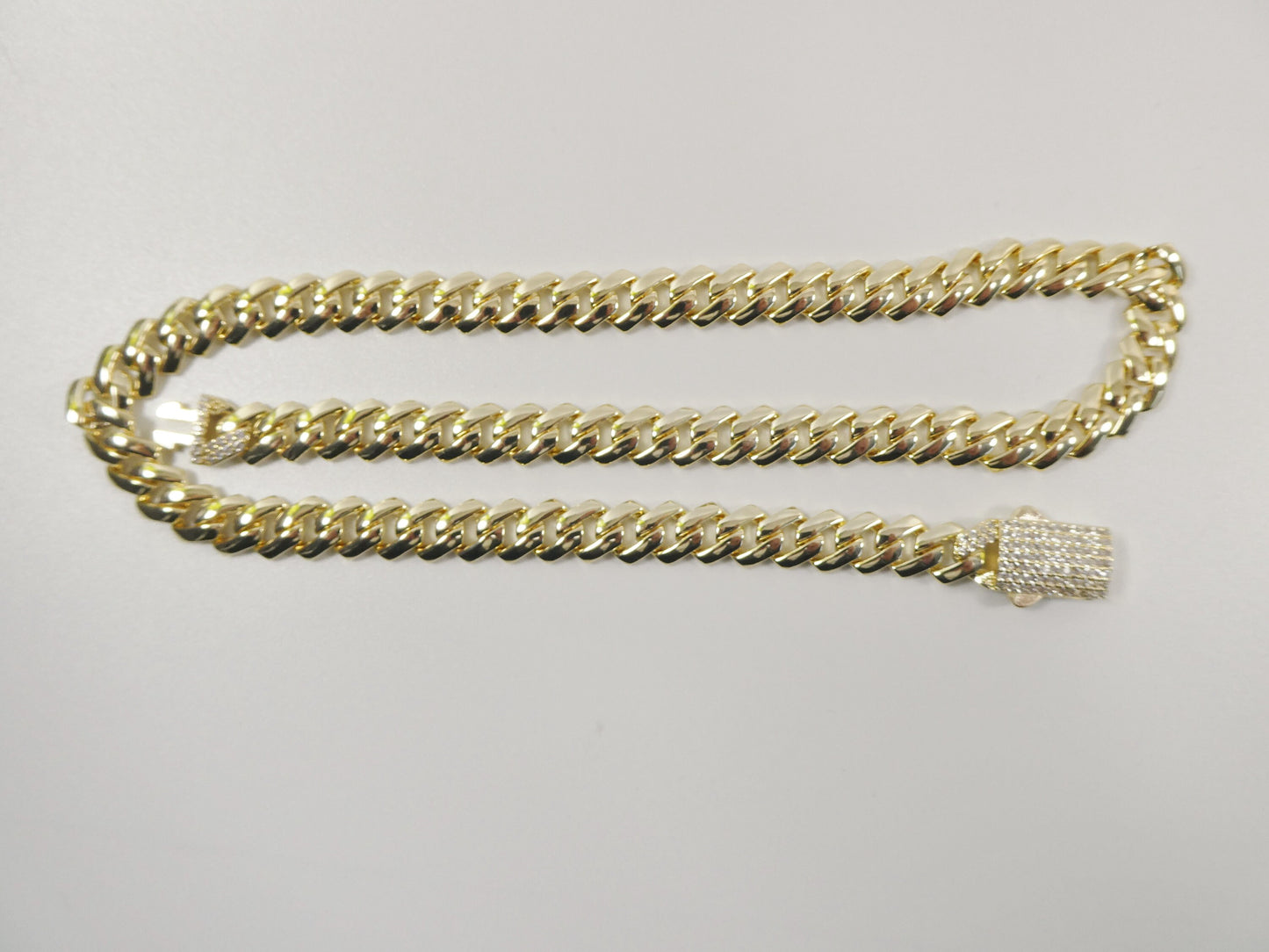 9mm 14k yellow gold filled Monaco bracelet / necklace fancy box lock