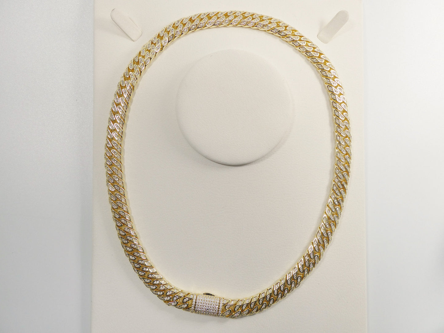 14k gold filled fancy lock Monaco choker necklace