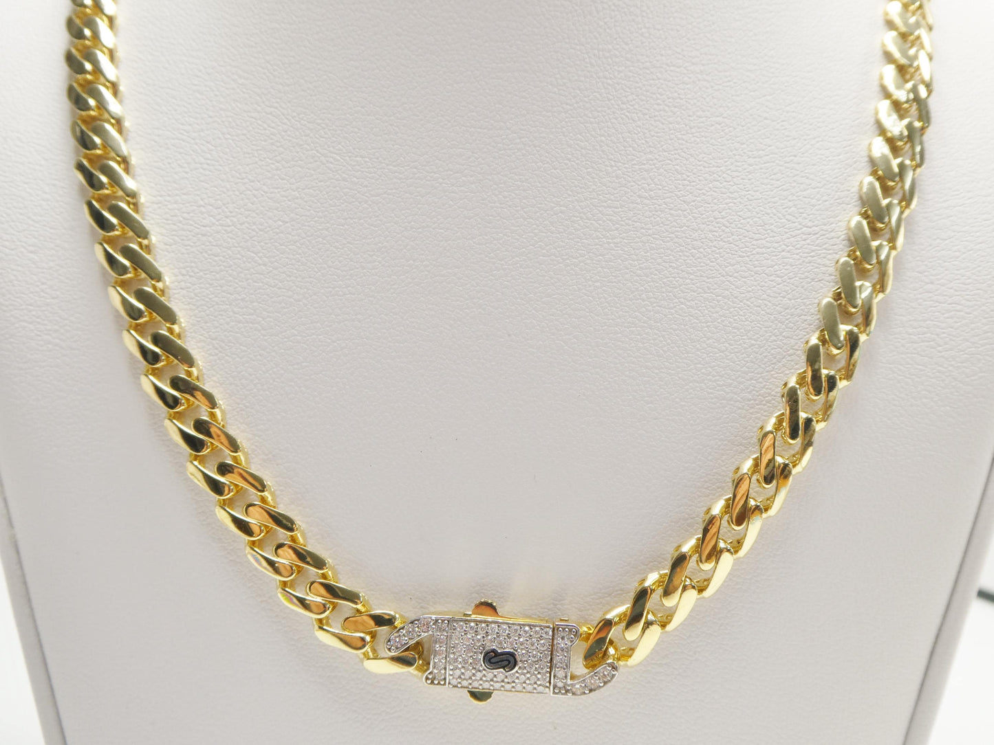 7mm Monaco link chain necklace bracelet moissanite real 925 sterling silver